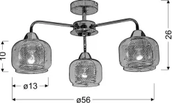 Lampa wisząca Ray 3x40W E14 chrom