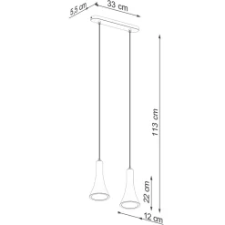 Lampa wisząca REA 2 beton