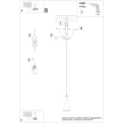 Lampa wisząca REA 1 beton