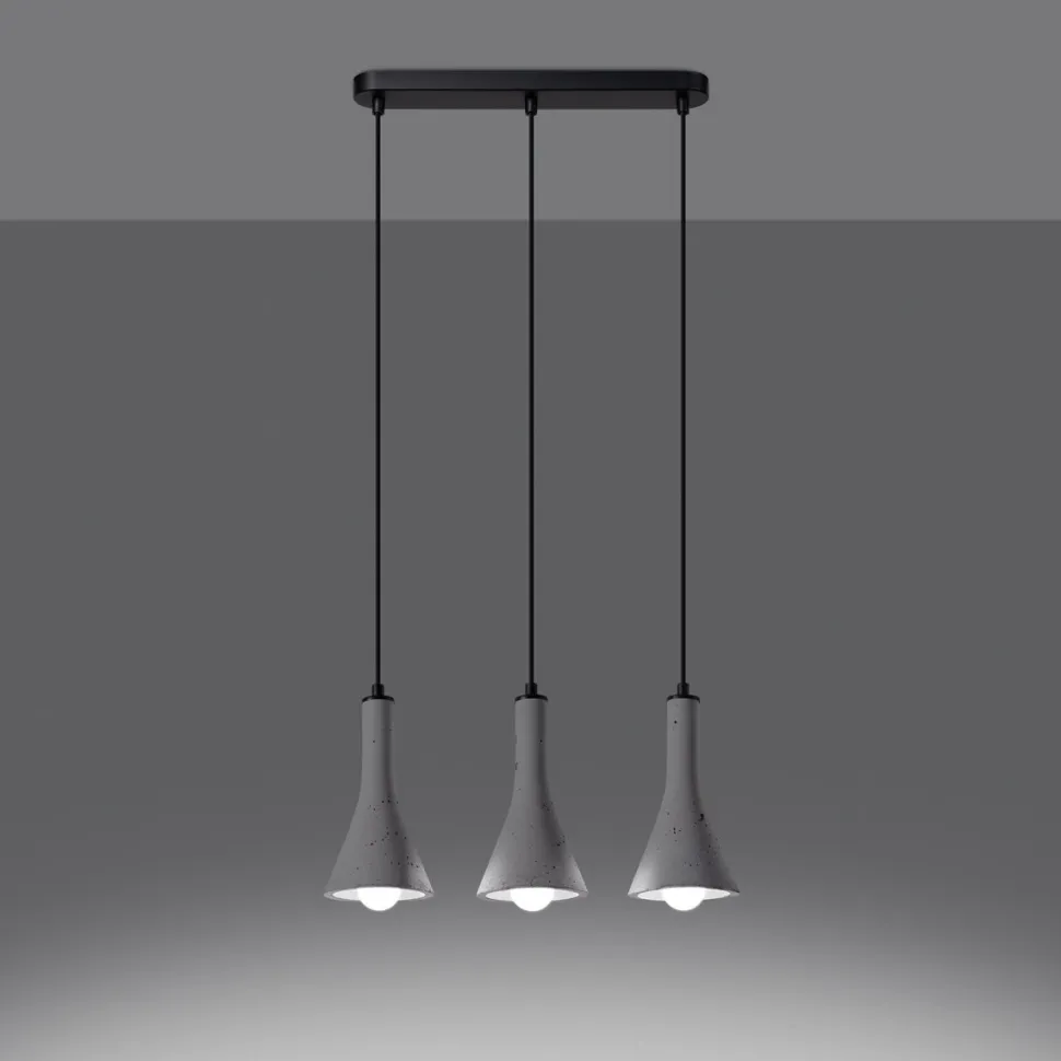 Lampa wisząca REA 3L beton