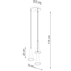 Lampa wisząca REA 3P beton