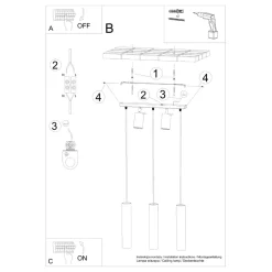Lampa wisząca RING 3 biały