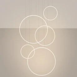 Lampa wisząca RIO 5 55/55/78/110/110  biała LED 3000K