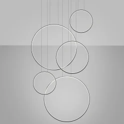 Lampa wisząca RIO 5 55/55/78/110/110  czarna LED 4000K