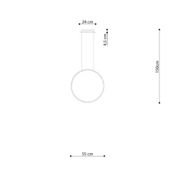 Lampa wisząca RIO 55 beżowa LED 3000K
