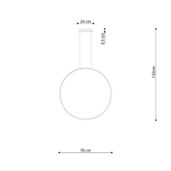 Lampa wisząca RIO 78 biały LED 4000K