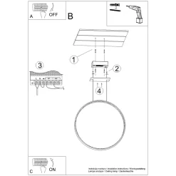 Lampa wisząca RIO 55 czarny LED 4000K