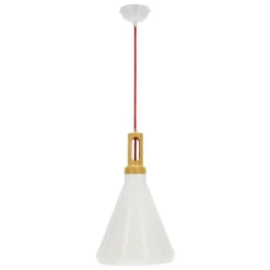 Lampa wisząca Robinson 26 1x60W E27 biały / wnętrze żółte