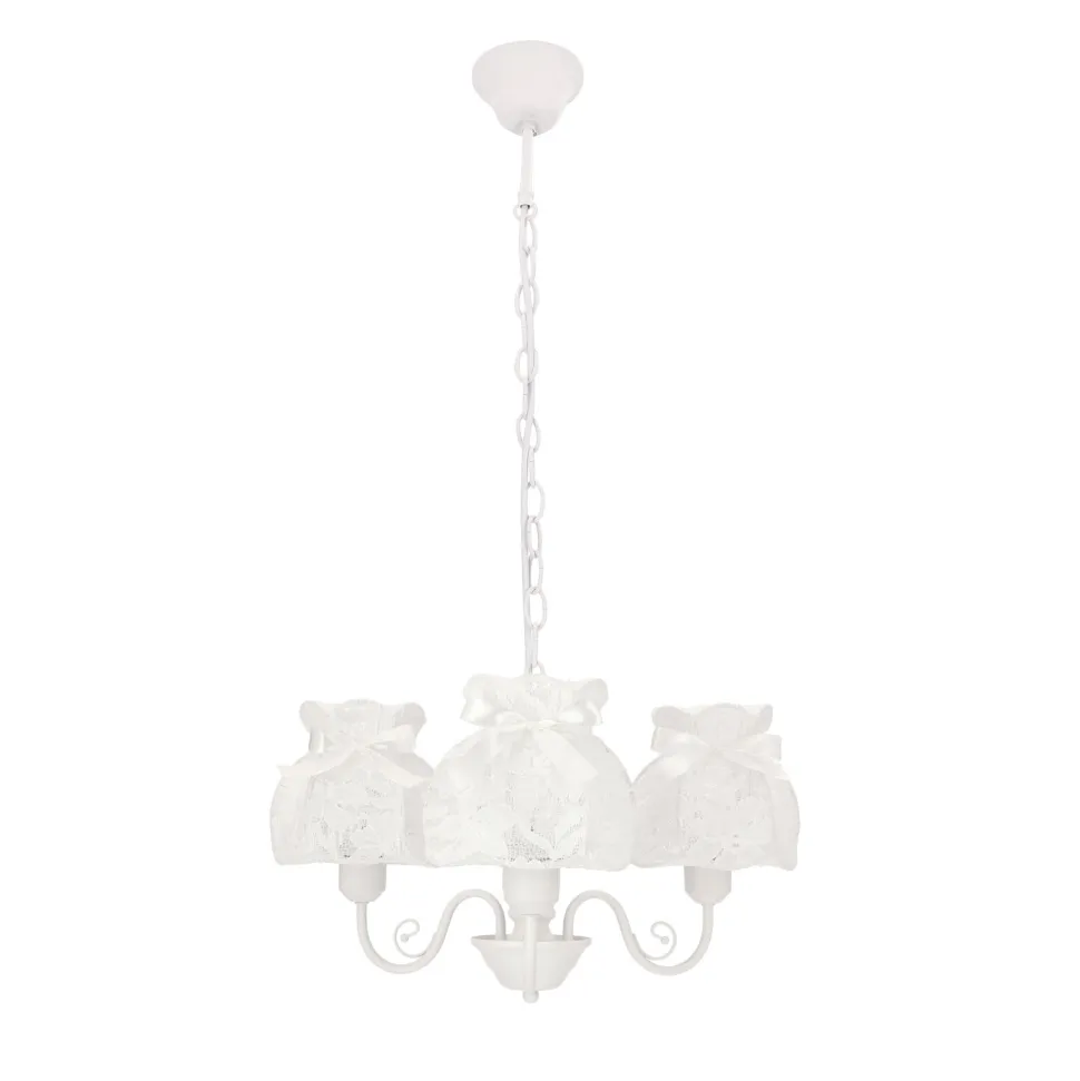 Lampa wisząca ROSSINI biały 3x40W E27 abażur biały