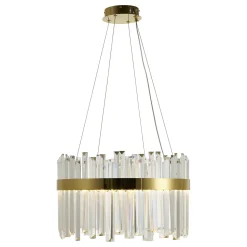 Lampa wisząca ROYAL LED kryształowa  złota 50 cm