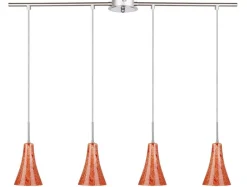 Lampa wisząca Rufi 4x40 w E14  chrom/satyna nikiel