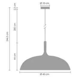 Lampa wisząca SAUCER biała 45 cm