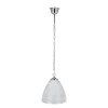 Lampa wisząca Scordia chromowy 1x60W E27  klosz biały+srebrny