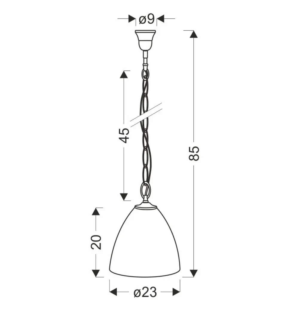 Lampa wisząca Scordia chromowy 1x60W E27 klosz biały+srebrny