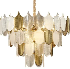 Lampa wisząca SECRET biało złota 80 cm