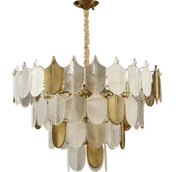 Lampa wisząca SECRET biało złota 80 cm