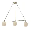Lampa wisząca Serano patynowy 3x60W E27  klosz kremowy