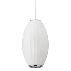 Lampa wisząca SILK BARREL biała 60 cm