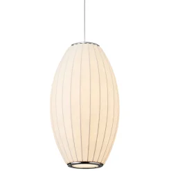 Lampa wisząca SILK BARREL biała 60 cm