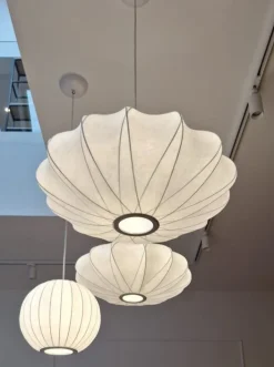 Lampa wisząca SILK BARREL biała 50 cm