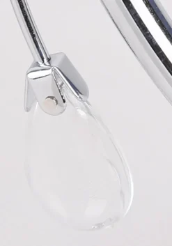 Lampa wisząca Simpli 3*40W E27 chrom z kryształkiem+klosz z paskiem