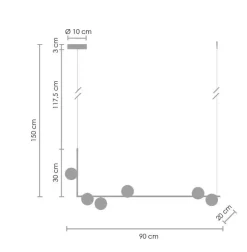 Lampa wisząca SIMPLY czarna 90 cm
