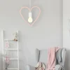 Lampa wisząca Single hm 1x20W E27 iq  kids różowy+biały