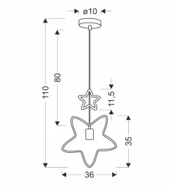Lampa wisząca Single ss 1x20W E27 iq  kids niebieski