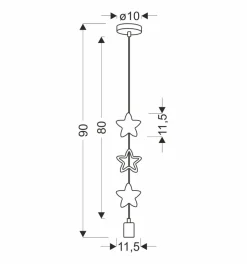 Lampa wisząca Single sss 1x20W E27 iq  kids złoty
