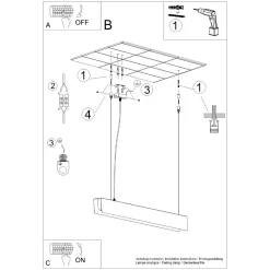 Lampa wisząca SPARK czarna
