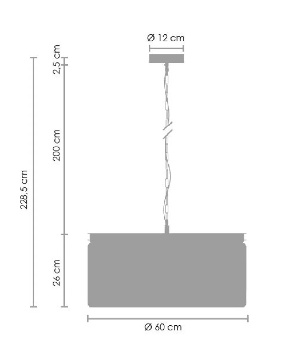 Lampa wisząca SPARKLE ROUND antracyt 60cm