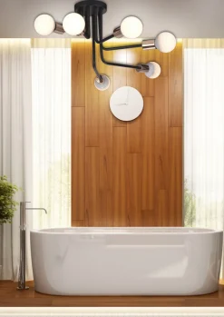 Lampa wisząca Spill 6x60W E27 czarny