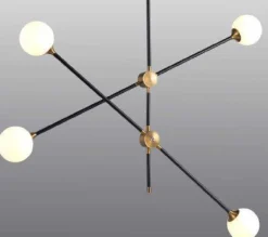 Lampa wisząca SPILLO czarno złota 92 cm