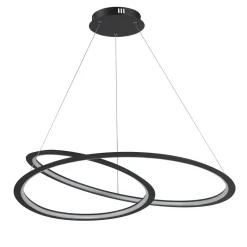 Lampa wisząca SPIRELLO ledowa czarna 80