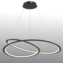 Lampa wisząca SPIRELLO ledowa czarna 80