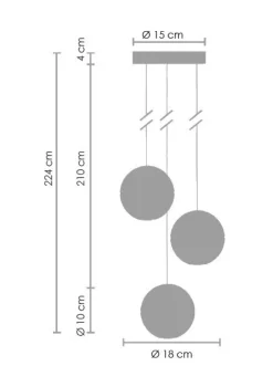 Lampa wisząca STARLIGHT-3 kryształowa 18 cm