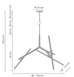 Lampa wisząca STICKS-6 złota