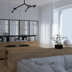 Lampa wisząca STICKS-6 złota