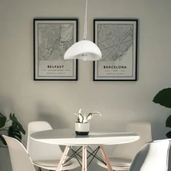 Lampa wisząca STONE biała 30 cm