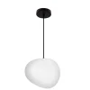 Lampa wisząca STONES czarny 25cm 1x40W  E27 klosz biały