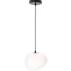 Lampa wisząca STONES czarny 20cm 1x40W  E27 klosz biały