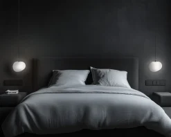 Lampa wisząca STONES czarny 20cm 1x40W  E27 klosz biały