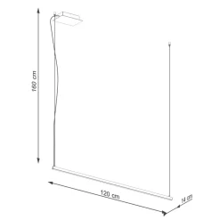 Lampa wisząca STRANG 120 LED 3000K