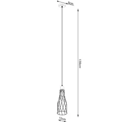 Lampa wisząca SUBA 1 czarna