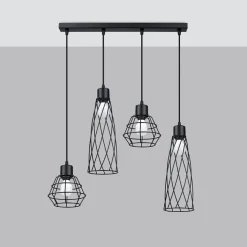 Lampa wisząca SUBA 4L czarna