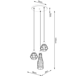 Lampa wisząca SUBA 3P czarna