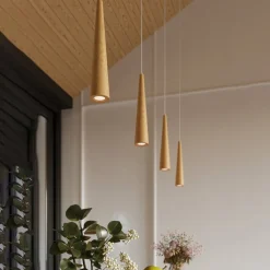 Lampa wisząca SULA 3P naturalne drewno