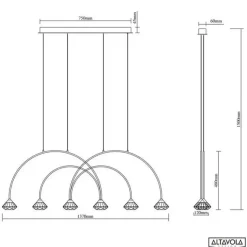Lampa wisząca TIFFANY No. 3 CL4