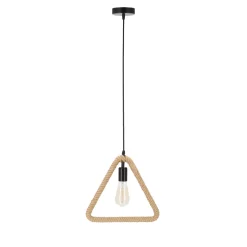 Lampa wisząca Triun czarny+beżowy 1x40W  E27