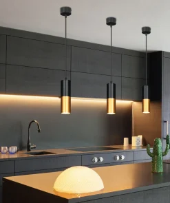 Lampa wisząca Tuba 1x15W GU10 5,8/30  czarno złoty